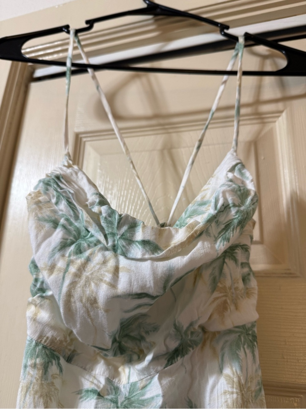 Forever 21 Palm Tree tropical midi dress size medium - Picture 2 of 7